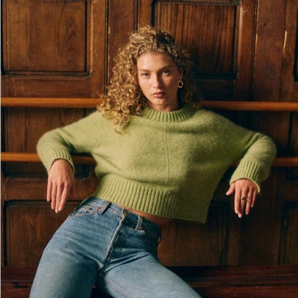 Sezane Sama Jumper Pistachio